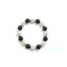 Small Black Onyx and Shamballa Bracelet